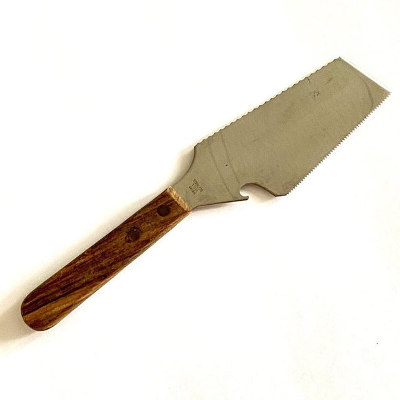 Vintage Cheese Bread Bar Tool Stainless Steel Bottle Opener Serrated Knife Japan - Picture 3 of 8